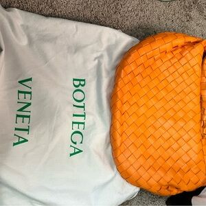 Bottega Veneta Orange Hobo Bag with Intrecciato Weave
